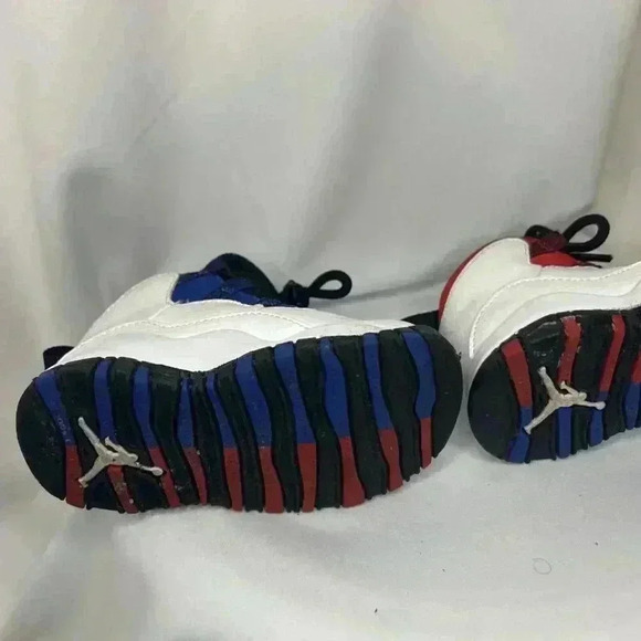 Nike Air Jordan 10 X MID Retro GS Olympians Size 6C Red White Blue Sneakers Shoe - Picture 11 of 14